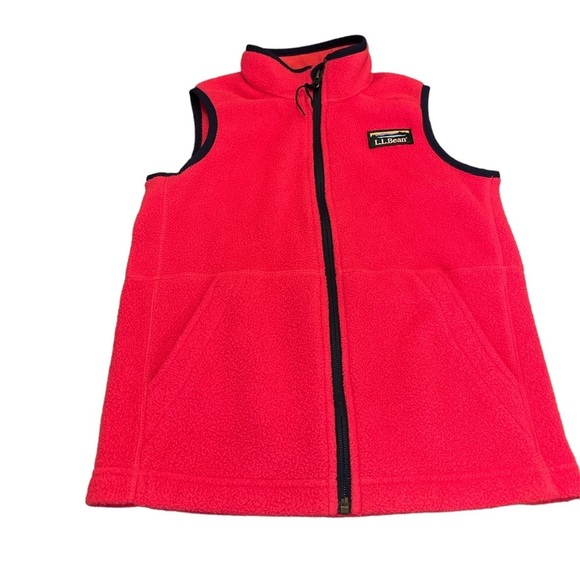 L.l.bean Kids Fleece Vest In Raspberry. Size S8. Big Kids Size Small.‎ - Picture 1 of 3